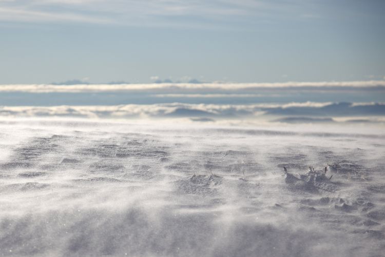 Schneeverwehung auf dem Belchen